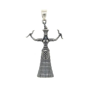 Pendant, silver (925°), the Godness with the Snakes