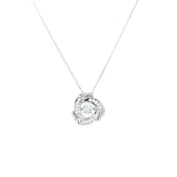 Women’s necklace with zircon, silver (925°)
