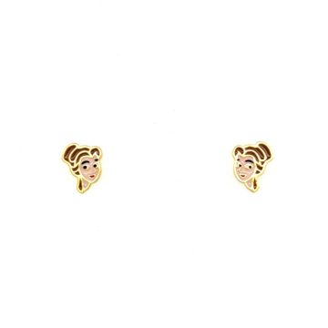 Childre’s earrings studded, Beauty- gold-plated silver (925°)