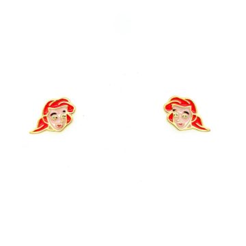 Childre’s earrings studded, Ariel-  gold-plated silver (925°)