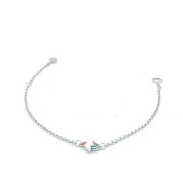 Children’s bracelet with cup cake, silver (925°)
