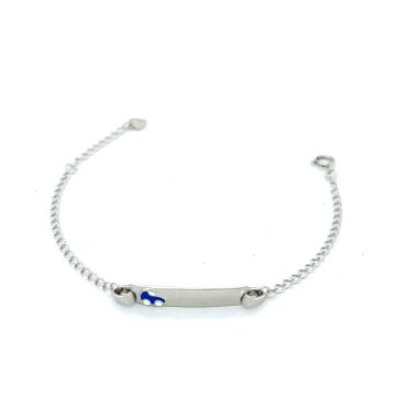 Children’s ID bracelet with car, silver (925°)