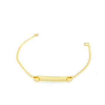 Children’s ID bracelet , gold-plated silver (925°)