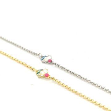 Children’s bracelet with cup cake, gold-plated silver (925°)