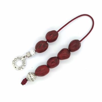 Begleri-Lucky Charm 2024 with aromatic fruit with rose, burgundy, 6 beads