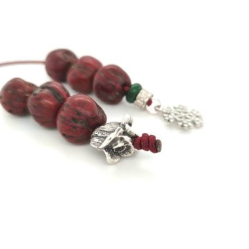 Begleri-Lucky Charm 2024 with aromatic fruit with rose, burgundy, 6 beads