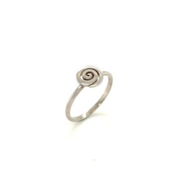 Women’s ring, silver (925°) rhodium-plated, Spiral