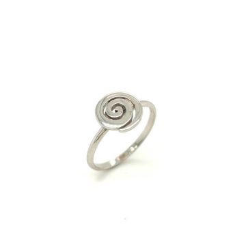 Women’s ring, silver (925°) rhodium-plated, Spiral