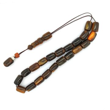 KOMBOLOIS Horn brown, 21 beads