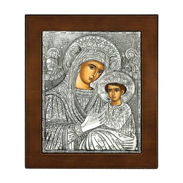 ICON VIRGIN MARY REBIRTH, silver (925°), 17 x 14 cm