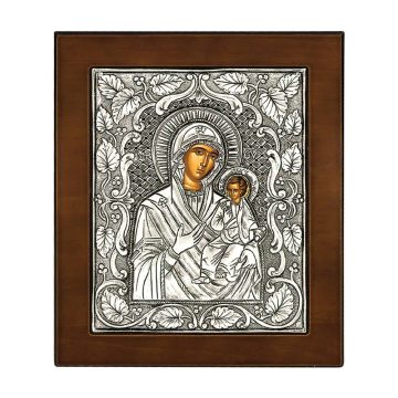 ICON VIRGIN MARY IMMACULATE, silver (925°), 17 x 14 cm