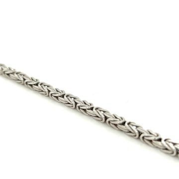 Men’s byzantina bracelet chain 2,5mm, rhodium-plated silver (925°)