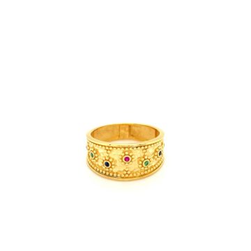 Δαχτυλίδι γυναικείο Βυζαντινό, χρυσός Κ9 (375°)