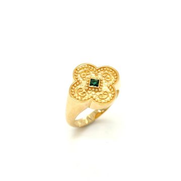 Δαχτυλίδι γυναικείο Βυζαντινό, χρυσός Κ9 (375°)