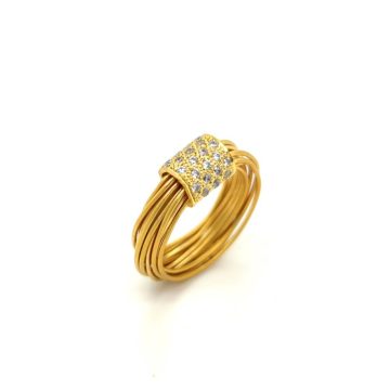 Handmade women’s ring, gold Κ14 (585°)