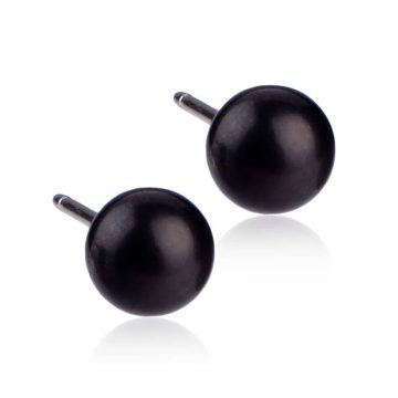 BLOMDAHL Earrings, Black Natural Titanium, ball,  3mm , 333C