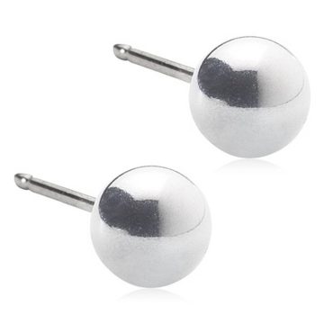 BLOMDAHL Earrings, Silver Natural Titanium, ball,  4mm , 330C