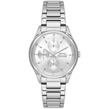 SLAZENGER Γυναικείο ρολόι με ασημί μεταλλικό μπρασελέ SL.09.2229.4.01