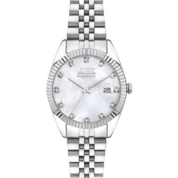 SLAZENGER Γυναικείο ρολόι με ασημί μεταλλικό μπρασελέ SL.09.2240.3.01