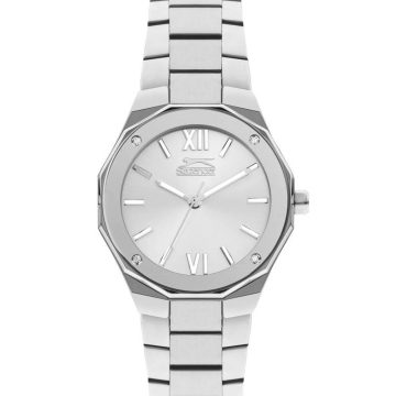 SLAZENGER Γυναικείο ρολόι με ασημί μεταλλικό μπρασελέ SL.09.2258.3.01