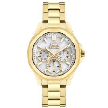 SLAZENGER Γυναικείο ρολόι με χρυσό μεταλλικό μπρασελέ SL.09.2290.4.08