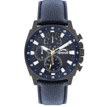 SLAZENGER Ανδρικό ρολόι με μπλε δερμάτινο λουράκι SL.09.2293.2.03