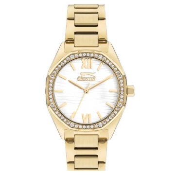 SLAZENGER Γυναικείο ρολόι με χρυσό μεταλλικό μπρασελέ SL.09.2301.3.08