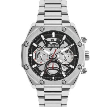 SLAZENGER Ανδρικό ρολόι με ασημί μεταλλικό μπρασελέ SL.09.2318.2.01