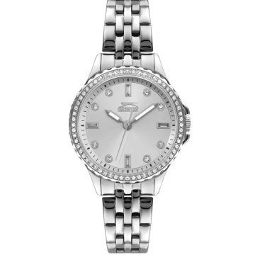 SLAZENGER Γυναικείο ρολόι με ασημί μεταλλικό μπρασελέ SL.09.6536.3.03