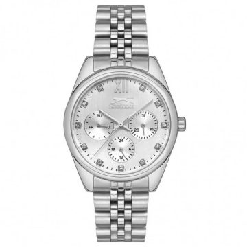 SLAZENGER Γυναικείο ρολόι με ασημί μεταλλικό μπρασελέ SL.09.6541.4.01