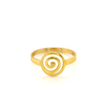 Women’s ring, gold K14 (585°), Spiral