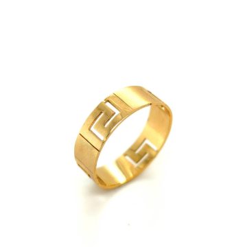Men’s ring, gold K14 (585°), meander