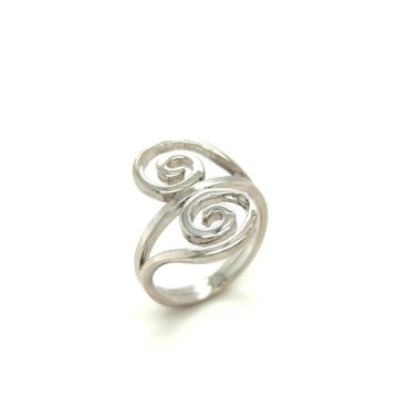 Γυναικείο δαχτυλίδι, ασήμι (925°) επιροδιωμένο, Σπείρα
