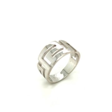 Γυναικείο δαχτυλίδι ντεγκραντέ, ασήμι (925°) επιροδιωμένο, Μαίανδρος
