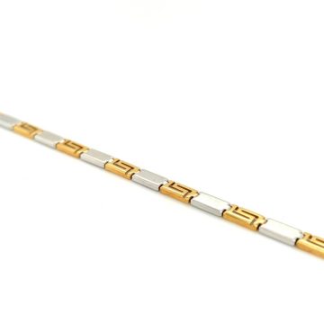 Women’s bracelet dicolor, gold K14 (585°), meander