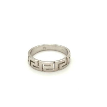Women’s ring degrade, silver (925°) rhodium-plated, Meander