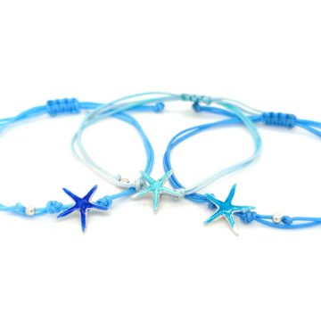 GIAMPOURAS COLLECTIONS bracelet with starfish, silver (925°) with enamel