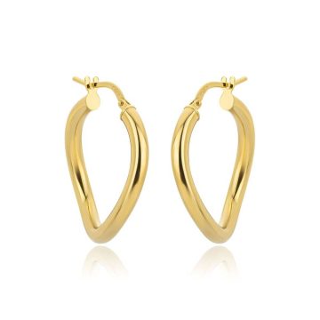 JOOLS Women’s hoop earrings, gold-plated silver (925°), LS320DOR