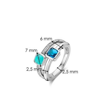 TI SENTO Δαχτυλίδι γυναικείο, ασήμι (925°), 12326DB