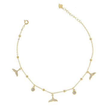 JOOLS Foot chain, gold-plated silver (925°), TYB220510-35A.2