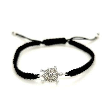 Women’s bracelet macrame turtle, silver (925°)