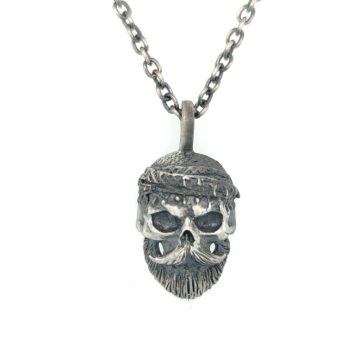 Men’s necklace skull, Silver (925°) with oxidation