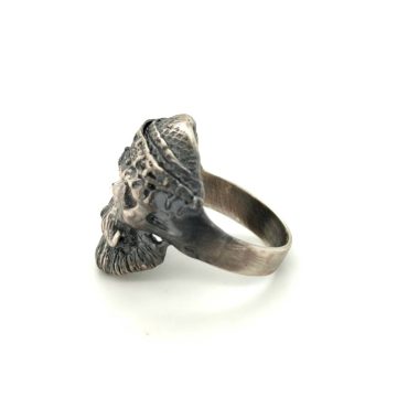 Men’s ring skull, Silver (925°)  with oxidation