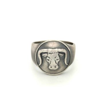 Men’s ring bull, Silver (925°)  with oxidation
