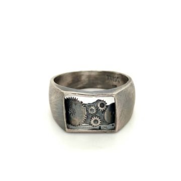 Men’s ring gears, Silver (925°)  with oxidation