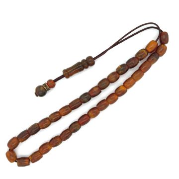 KOMBOLOIS Horn brown, 33 beads