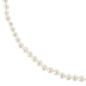 Women’s necklace with white pearls 4,5 – 5 mm ​​and gold clasp K14 (585°)