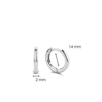 TI SENTO Women’s earrings hoops, silver (925°), 7812SI