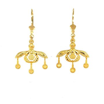 Women’s earrings, gold K14 (585°), Minoan Bee