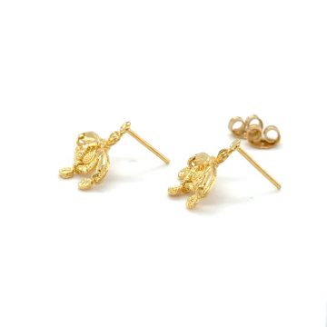 Women’s earrings, gold K14 (585°), Minoan Bee